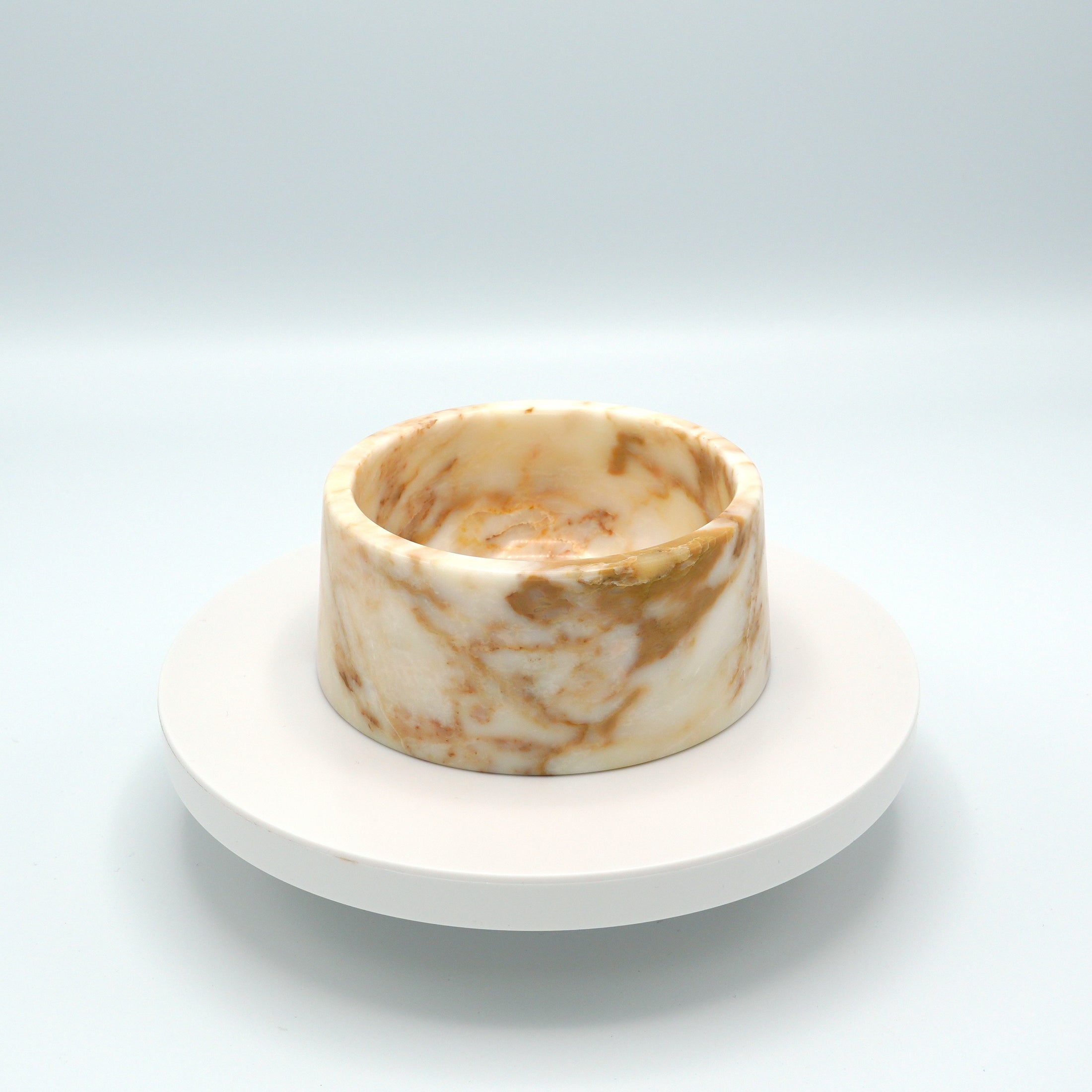 Marble food and drink bowl | Calacatta Gold