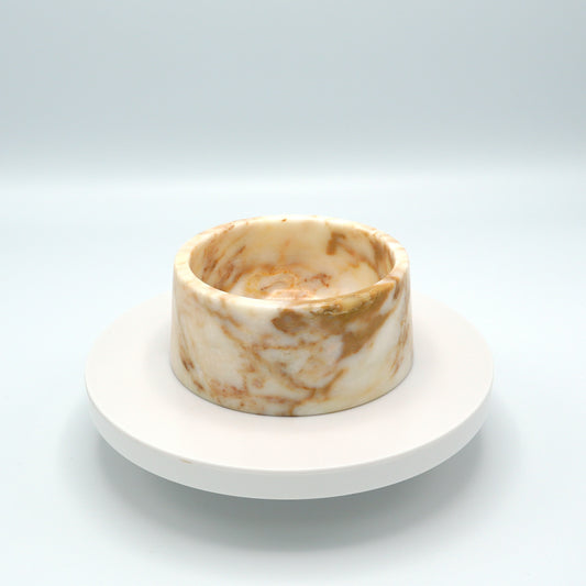 Marble food and drink bowl | Calacatta Gold