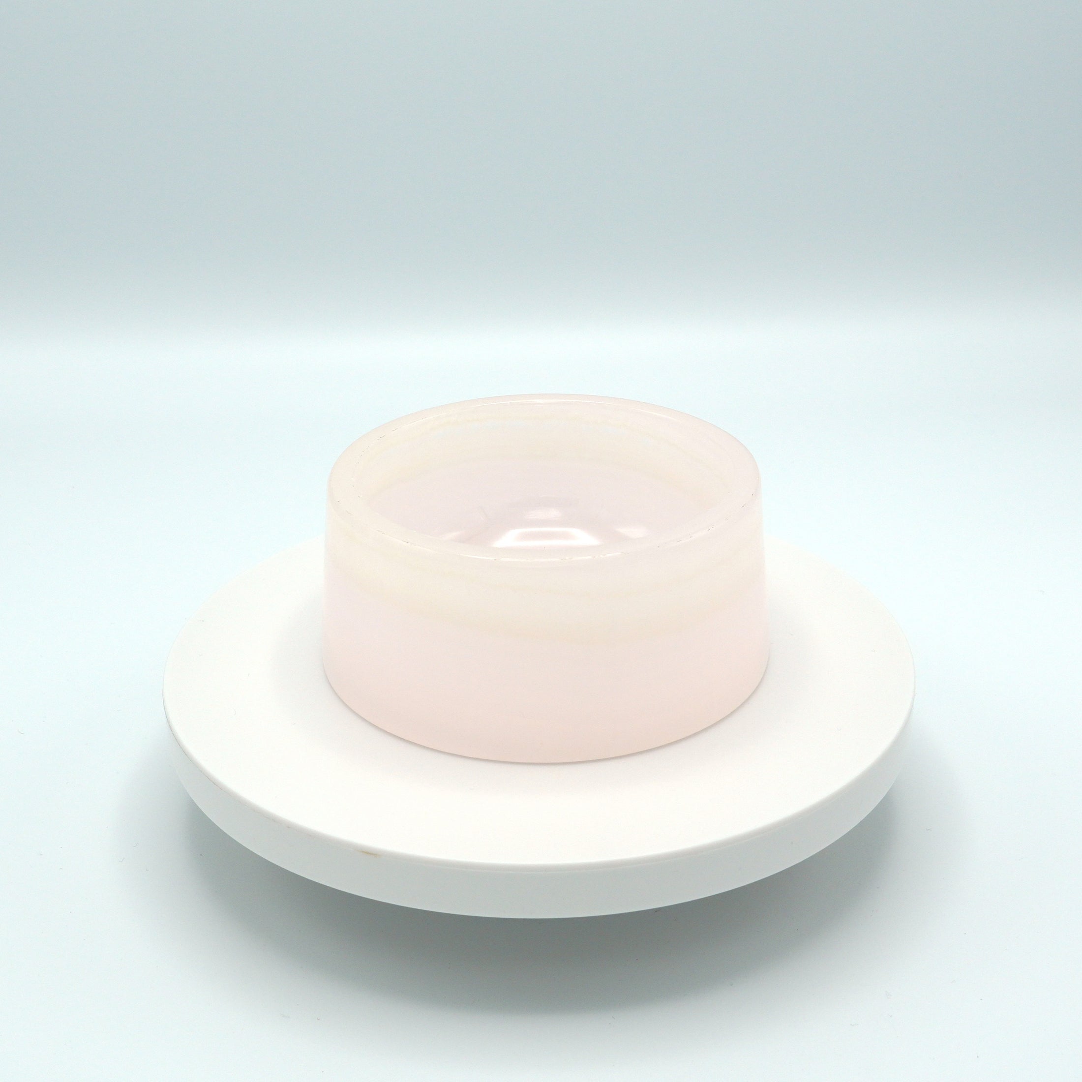 Marble food and drink bowl | Pink Onyx | Ø 12 cm