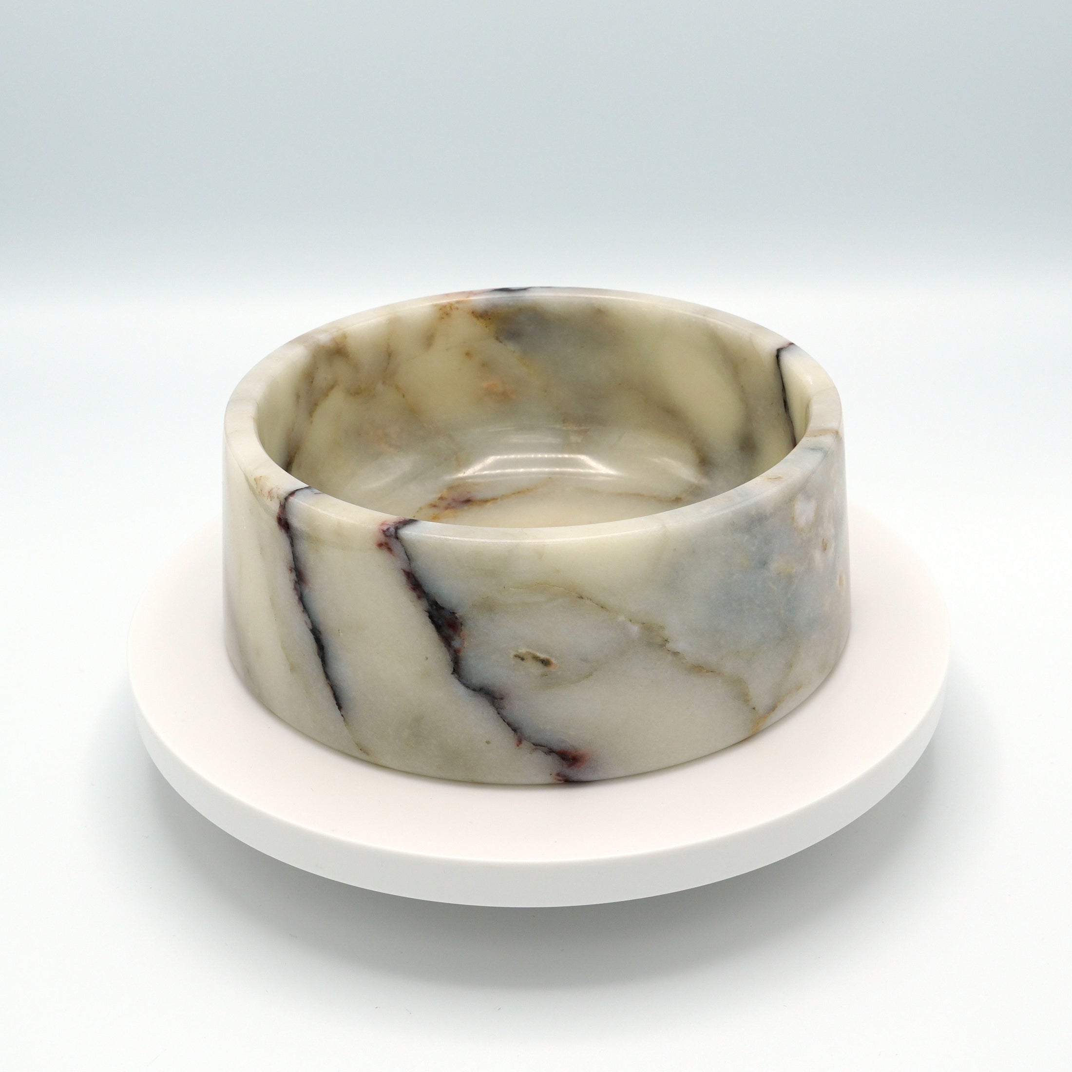 Marble food and drink bowl | Calacatta Viola