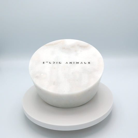 Marble food and drink bowl | White