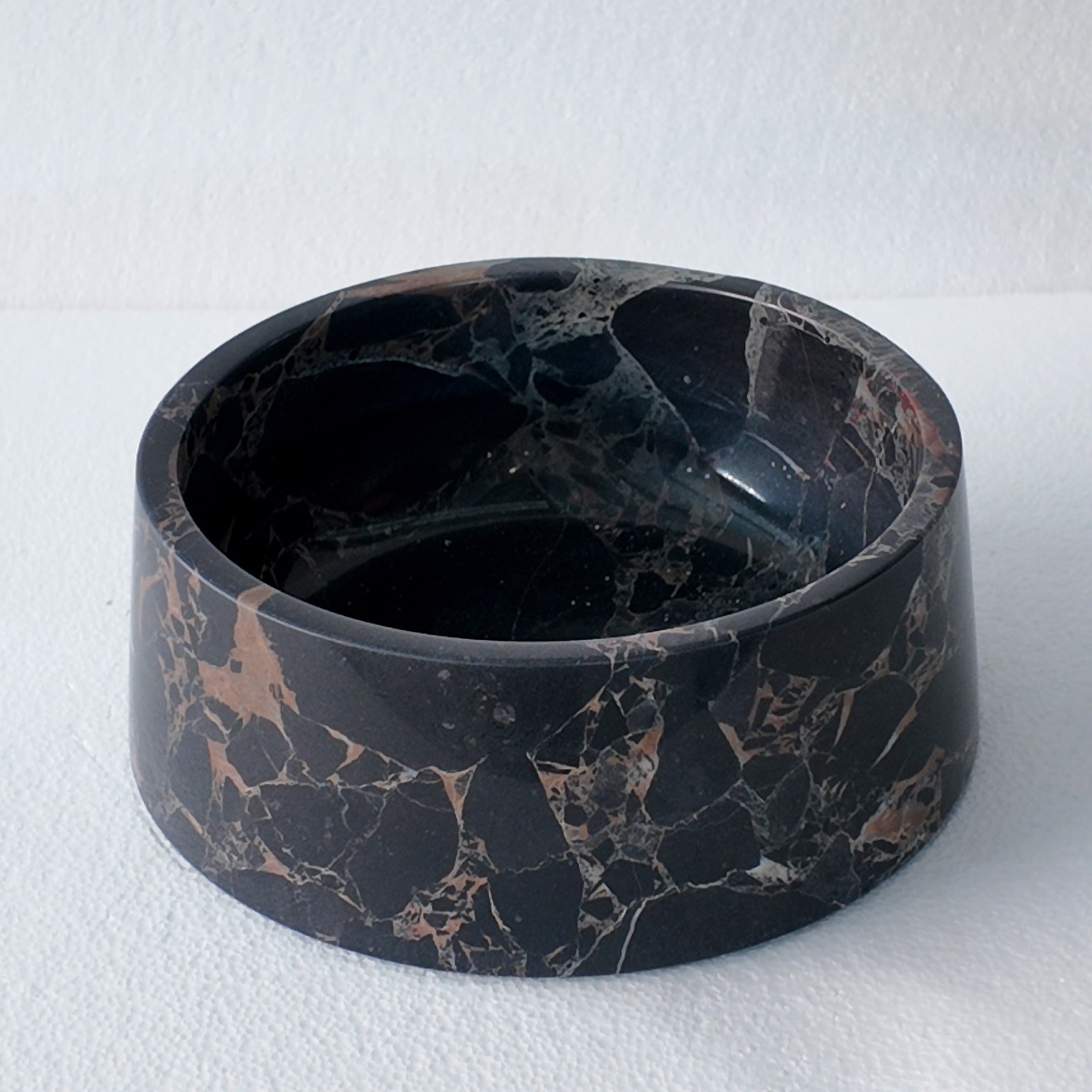 STUDIO ANIMAUX | Marble food and drink bowl | Athens Black Gold Marble | Pre Order 31-10-2026