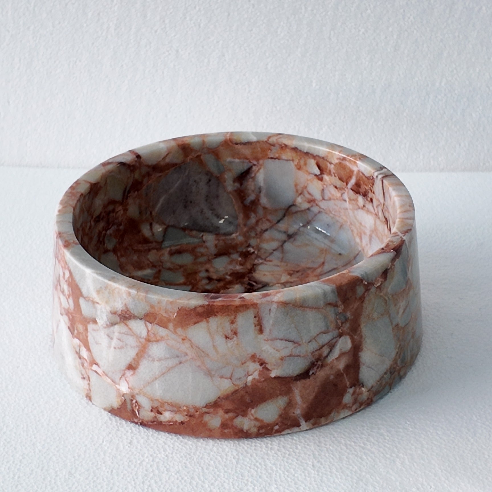 STUDIO ANIMAUX | Marble food and drink bowl | Calacatta Red Marble | Pre Order 31-10-2026
