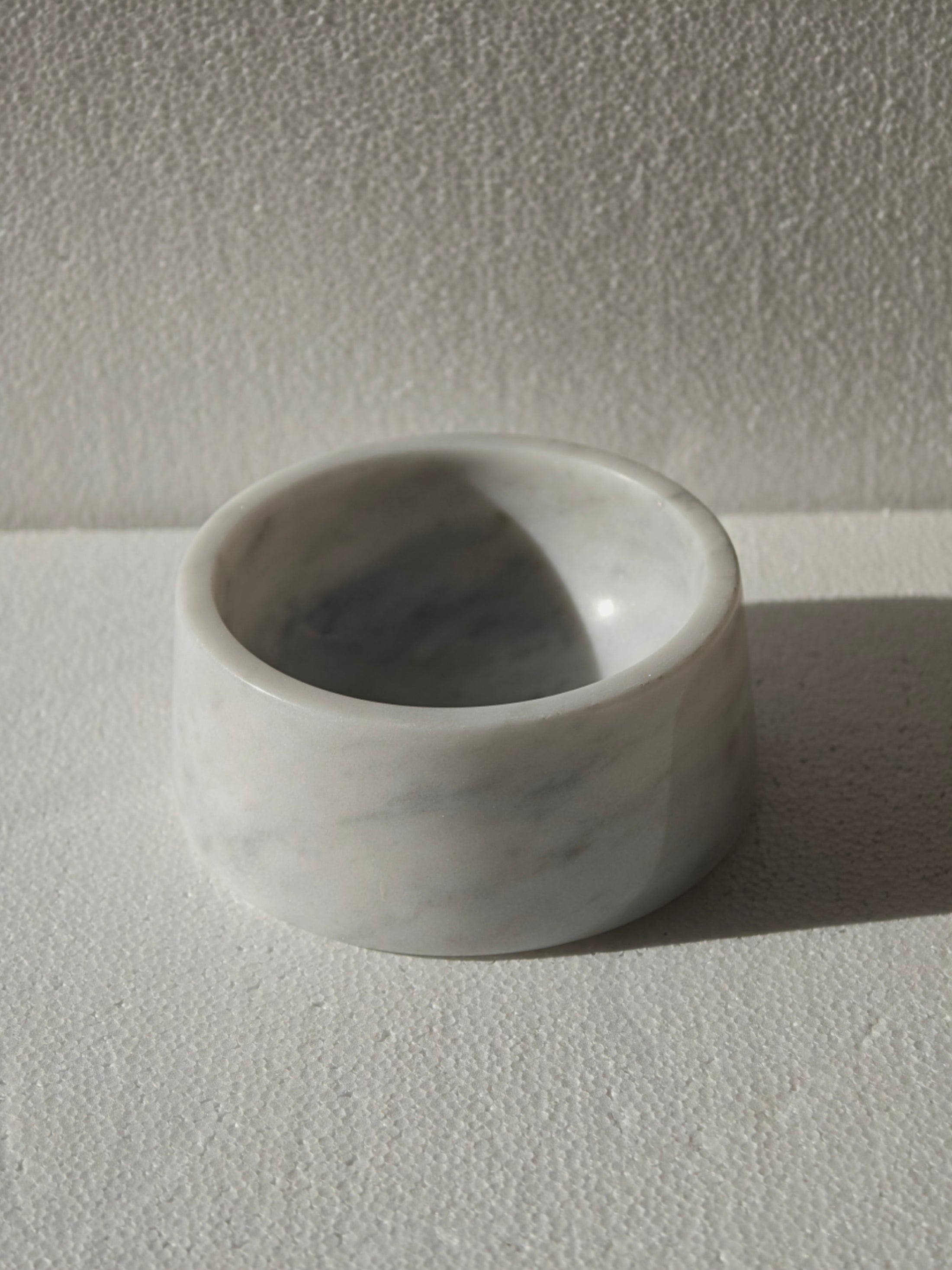 Marble food and drink bowl | Carrara White