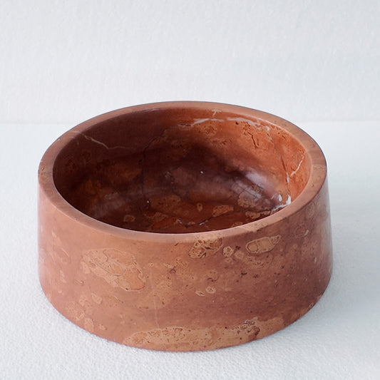 STUDIO ANIMAUX | Marble food and drink bowl | Coral Red Marble | Pre Order 31-10-2026