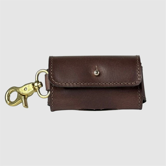 Leather waste bag holder - Dark Brown