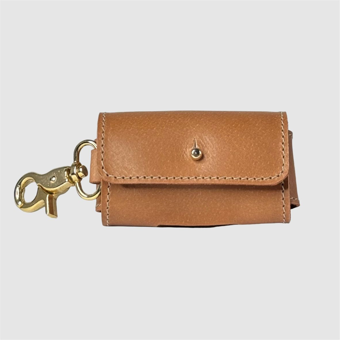 Leather waste bag holder - Natural