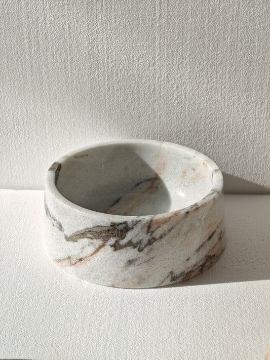 STUDIO ANIMAUX | Marble food and drink bowl | Elephant White Marble