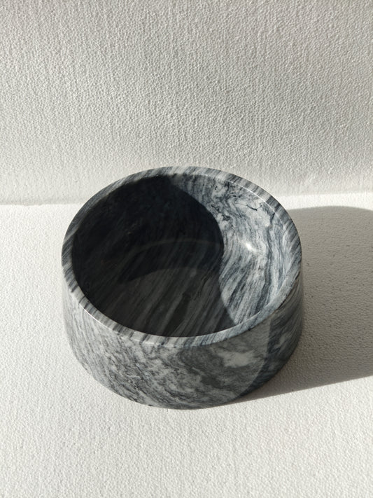 STUDIO ANIMAUX | Marble food and drink bowl | Grey