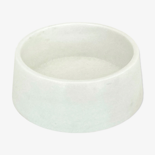 marble food bowl white 23cm