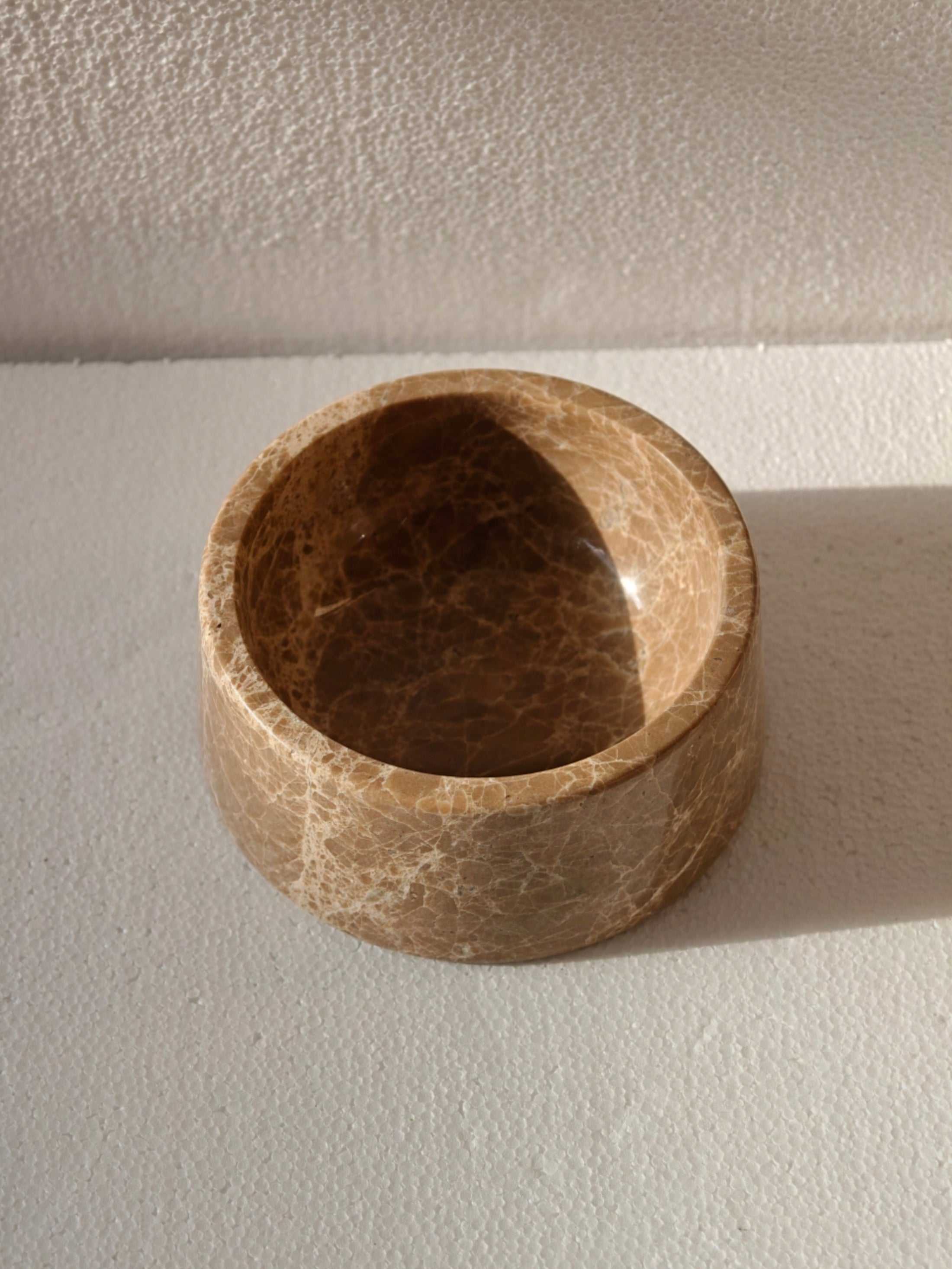 STUDIO ANIMAUX | Marble food and drink bowl | Light Brown