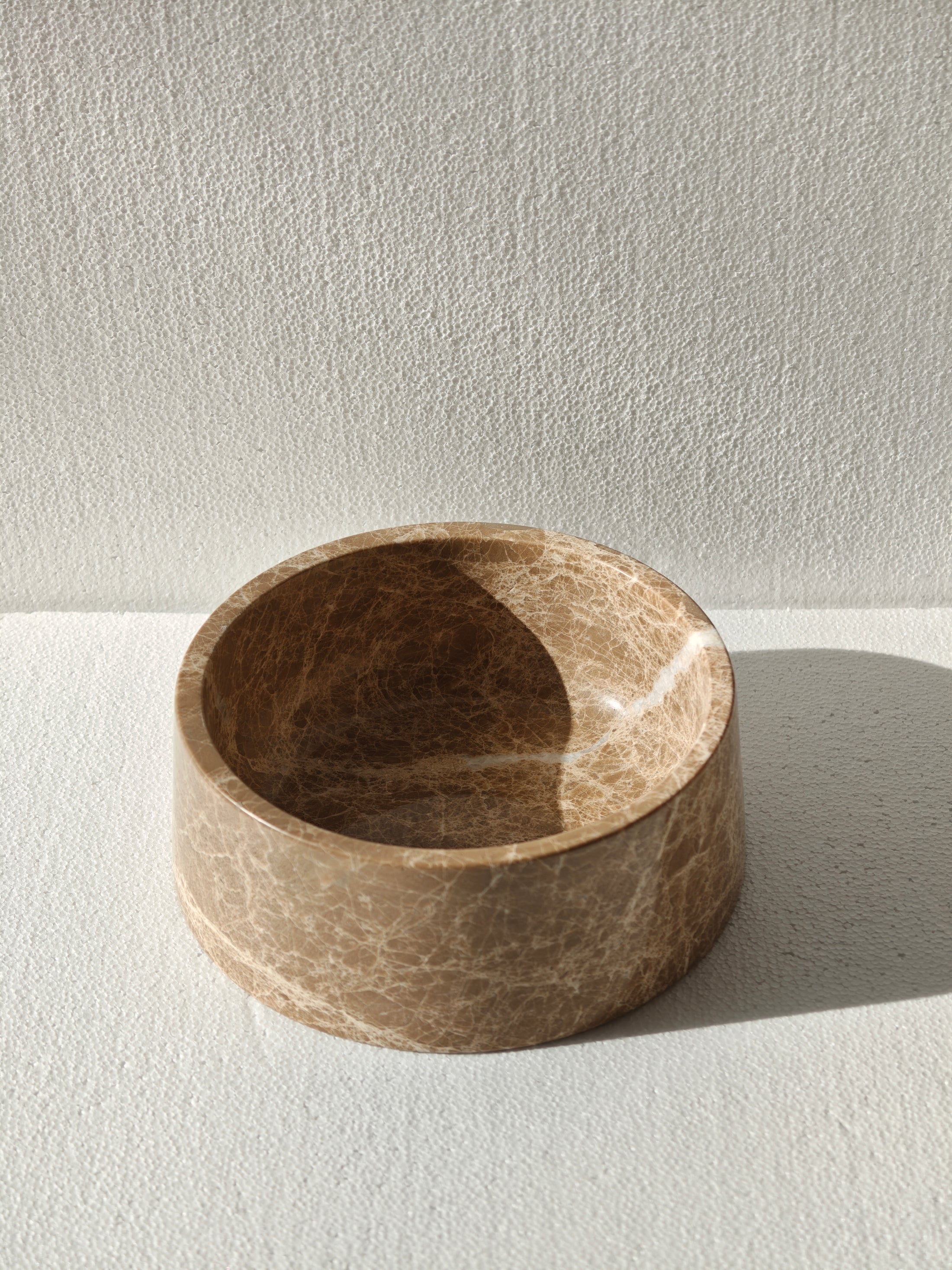 STUDIO ANIMAUX | Marble food and drink bowl | Light Brown