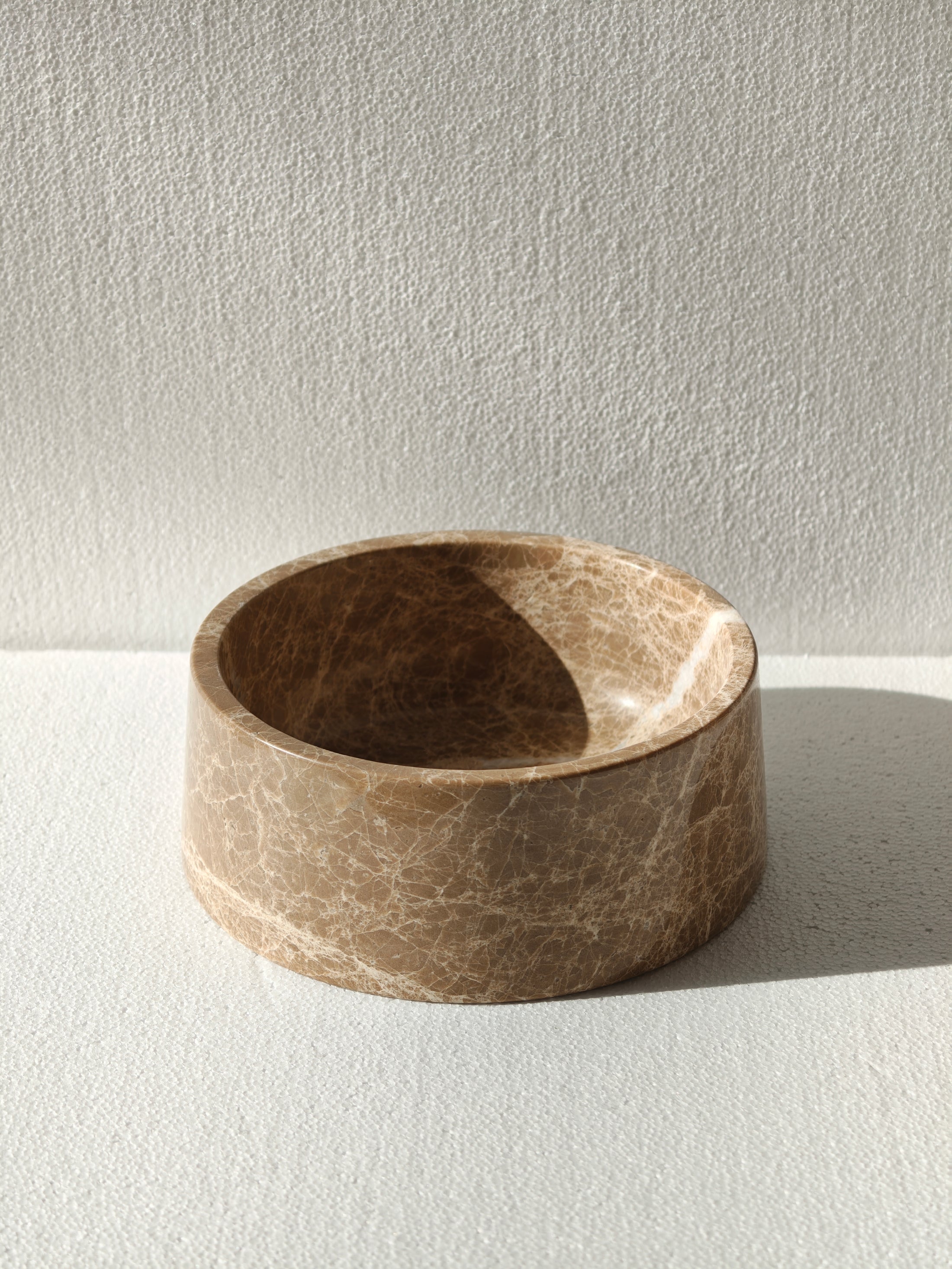 STUDIO ANIMAUX | Marble food and drink bowl | Light Brown